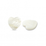 Schelp kralen hart White (natuurlijke kleur schelp)