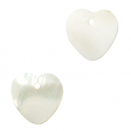 Schelp hangers specials hart White (natuurlijke kleur schelp)