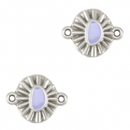 Bedels DQ metaal tussenstuk Antiek zilver-lavender purple (nikkelvrij)