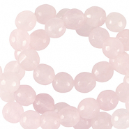 Natuursteen kralen melkkwarts 8mm facet geslepen Sweet rose