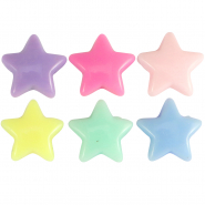 Letterkralen van acryl ster Multicolour pastel