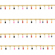 Roestvrij stalen (RVS) Stainless steel onderdelen jasseron spike Goud-multicolour