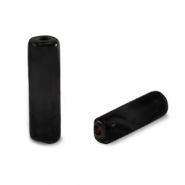 Natuursteen kralen agaat tubes Brown-black