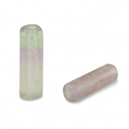 Natuursteen kralen fluoriet tubes Green-purple