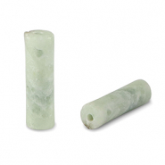 Natuursteen kralen marmer tubes Light green