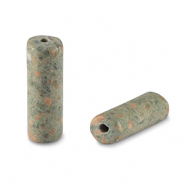 Natuursteen kralen mix van natuursteen tubes Grey