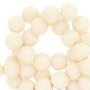 6 mm acryl kralen Papyrus white beige