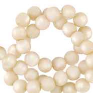 Super polaris Apaco kralen rond 8 mm matt Prosecco white