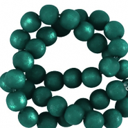 Super polaris Apaco kralen rond 6 mm matt Petrol green