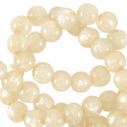 Polaris kralen rond 4 mm Mosso Prosecco white