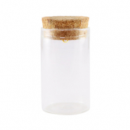 Wensflesje met kurk 5x3cm Transparent