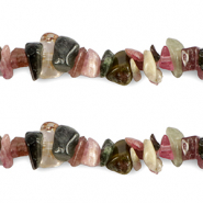 Chips stone kralen toermalijn Multicolour green-pink