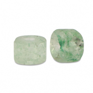 Natuursteen kralen kwartsiet disc 4x2mm Cactus green