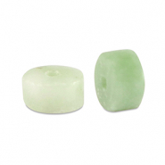 Natuursteen kralen serpentijn en marmer disc 4x2mm Glacier green
