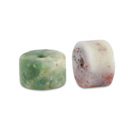 Natuursteen kralen kwarts disc 4x2mm Multicolour green