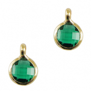 Hangers van crystal glas 7mm Green-gold