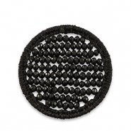Gehaakte hanger met facetkraaltjes 35mm Black