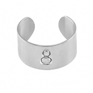Roestvrij stalen (RVS) Stainless steel onderdelen ringen met oogje Silver