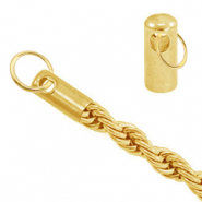 Roestvrij stalen (RVS) Stainless steel onderdelen eindkapje voor twist jasseron Goud