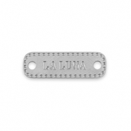 Roestvrij stalen (RVS) Stainless steel bedels / tussenstuk La Luna Silver