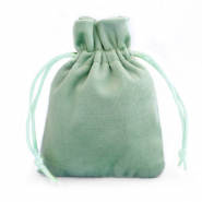 Sieraad zakje velvet Green ash
