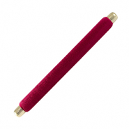 Sieraad display kussentje velvet voor ringen Magenta purple-gold