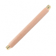 Sieraad display kussentje velvet voor ringen Vintage pink-gold
