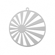 Roestvrij stalen (RVS) Stainless steel bedels bohemian 28mm Silver