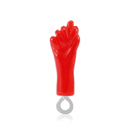 Resin hangers "Mano Fico" Red-silver