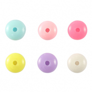 Acryl look kralen rondel Multicolour pastel
