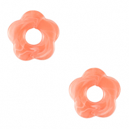 Acryl bedels bloem Peachy orange