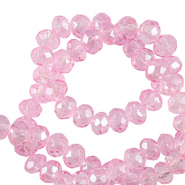 Top Facet kralen 6x4mm disc Azalea pink