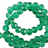 Top Facet kralen 3x2mm disc Eden green
