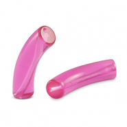 Acryl tube kralen Magenta purple