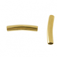Roestvrij stalen (RVS) Stainless steel kralen tube 30mm Gold