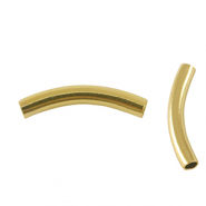 Roestvrij stalen (RVS) Stainless steel kralen tube 25mm Gold