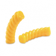 Acryl tube kralen twisted Spectra yellow