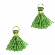 Kwastjes 1.2cm Gold-jungle green