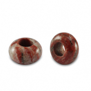Natuursteen kralen graniet rondellen 14mm Burgundy red