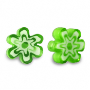 Millefiori kralen bloem Spring green