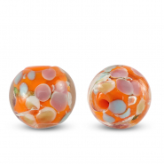 Glaskralen 14mm Transparent-orange