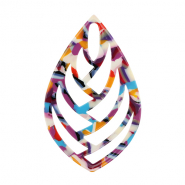 Resin hangers blad Multicolor confetti