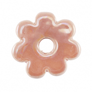 DQ Grieks keramiek kralen bloem Blush pink