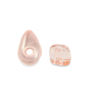Acryl kralen chips Transparent salmon pink
