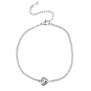 Roestvrij stalen (RVS) Stainless steel armbanden heart Silver