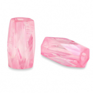 Top Facet kralen tube Peonia pink