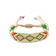 Trendy armbanden Almond beige-green