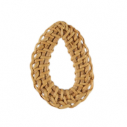 Rotan hanger druppel Natural beige
