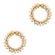 Roestvrij stalen (RVS) Stainless steel bedels kralen Beige-gold
