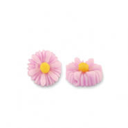 Resin kralen bloem 8mm Lilac pink